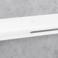 Raft pentru baie Daske Towel Rack with Shelf Mirage Adhesive Right Aluminiu/ White photo 5