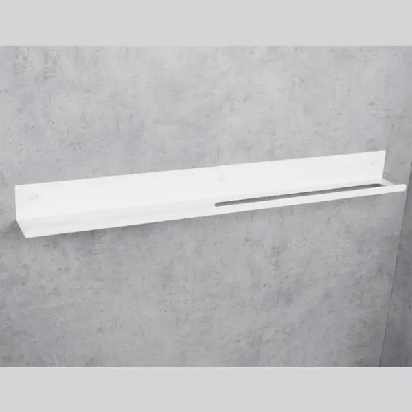 Полка для ванной Daske Towel Rack with Shelf Mirage Adhesive Left Алюминий/ White photo 2