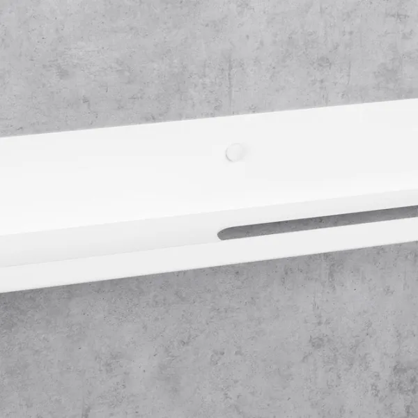 Полка для ванной Daske Towel Rack with Shelf Mirage Adhesive Left Алюминий/ White photo 5