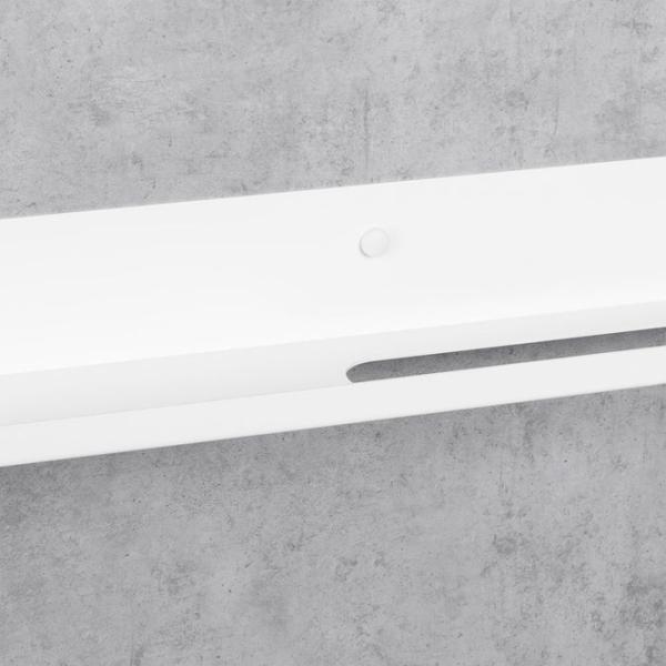 Полка для ванной Daske Towel Rack with Shelf Mirage Adhesive Left Алюминий/ White photo 5