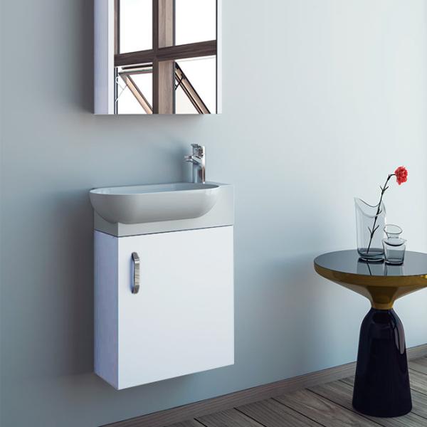 Seturi mobilă de baie Martat Pera 45 MDF/ White photo 2