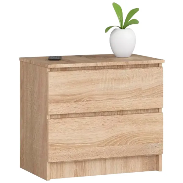 Тумбочки Akord K60 2SZ 55 x 60 x 40см/ ЛДСП/ Дуб cонома photo 1