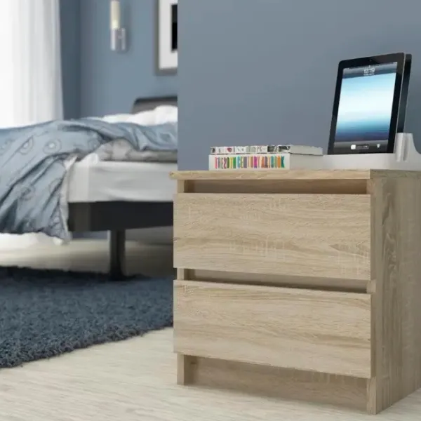 Тумбочки Akord K60 2SZ 55 x 60 x 40см/ ЛДСП/ Дуб cонома photo 3