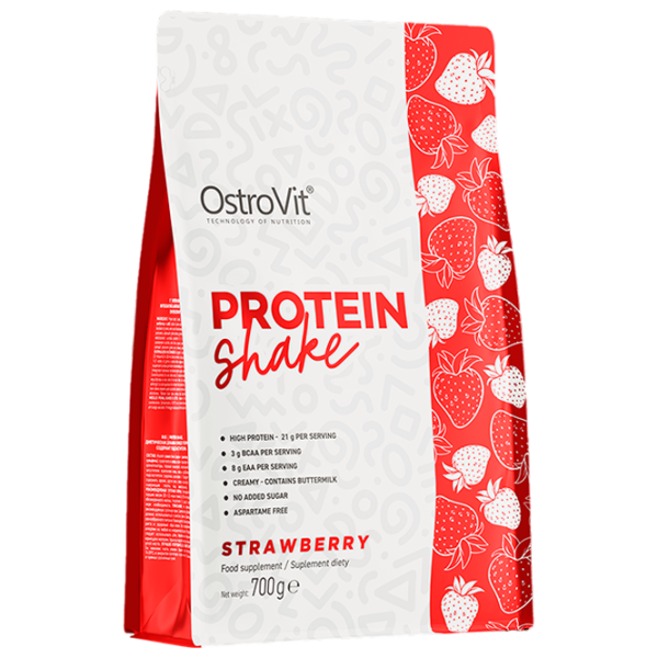 Протеин OstroVit Protein Shake 700 г (5903933908014) порошок/ Клубника photo 1 Протеин OstroVit Protein Shake 700 г (5903933908014) порошок/ Клубника photo 1