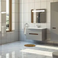 Dulap cu lavoar Martat Irmak 85 Pe perete/ MDF/ Gray photo 2