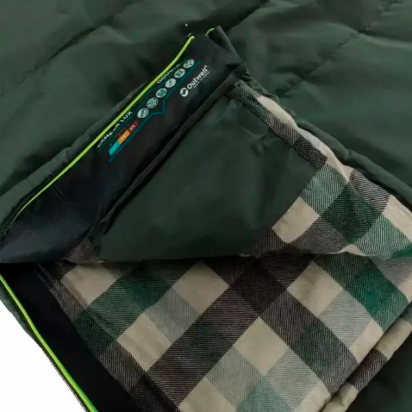 Спальный мешок Outwell Camper Lux Double Полибутон/ Green photo 2