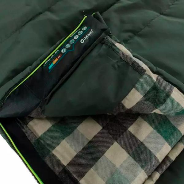 Спальный мешок Outwell Camper Lux Double Полибутон/ Green photo 2