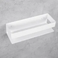 Raft pentru baie Daske Shelf-Organizer Skandi Adhesive Aluminiu/ White Mono photo 4