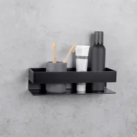 Raft pentru baie Daske Shelf-Organizer Skandi Adhesive Aluminiu/ Black Mono photo 2