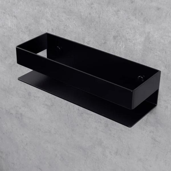 Полка для ванной Daske Shelf-Organizer Skandi Adhesive Алюминий/ Black Mono photo 3