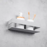 Raft pentru baie Daske Shelf-Organizer Skandi Adhesive Aluminiu/ Grey Mono photo 7