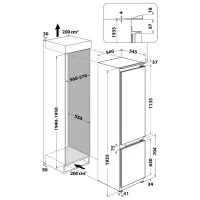 Frigider încorporabil Whirlpool WHC20 T352 cu congelator jos 280 l / 193.5 cm / White photo 3
