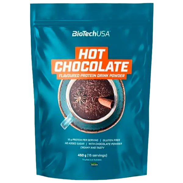 Proteină BioTechUSA Hot Chocolate protein drink 450 g (5999076240159) praf/ Ciocolată fierbinte photo 3 Proteină BioTechUSA Hot Chocolate protein drink 450 g (5999076240159) praf/ Ciocolată fierbinte photo 3