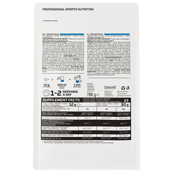 Proteină OstroVit 100% Whey Isolate 700 g (5903933909998) praf/ Fructe de pădure photo 2 Proteină OstroVit 100% Whey Isolate 700 g (5903933909998) praf/ Fructe de pădure photo 2