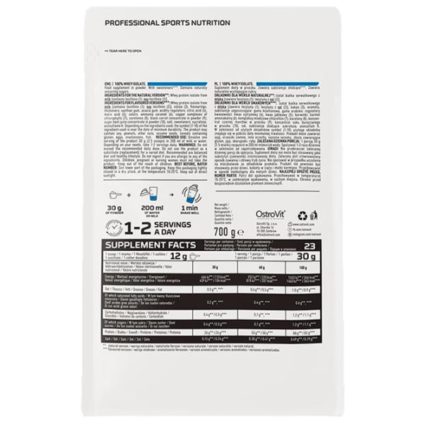 Протеин OstroVit 100% Whey Isolate 700 г (5903933909974) порошок/ Клубника photo 3 Протеин OstroVit 100% Whey Isolate 700 г (5903933909974) порошок/ Клубника photo 3