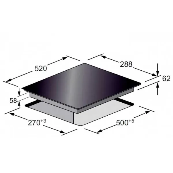 Plită încorporabilă cu inducție Kaiser KCT 3726 FI Vitroceramică/ Black photo 5