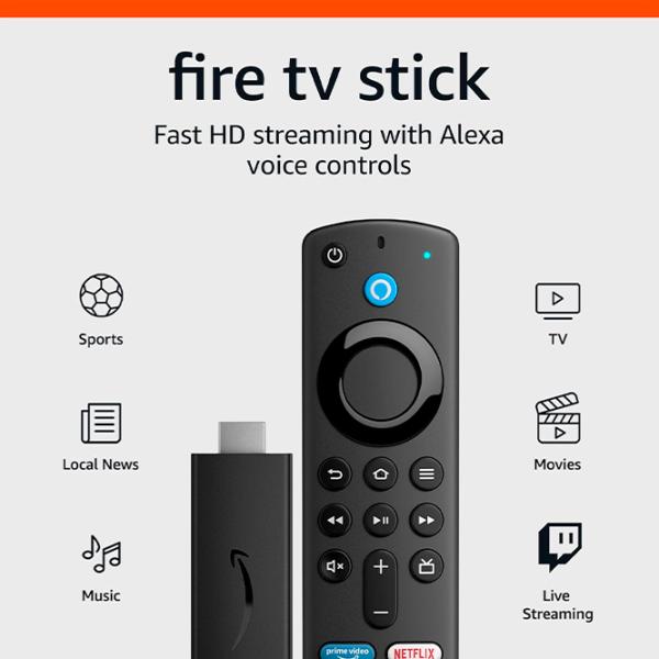 Media player Amazon Fire TV Stick FHD (3rd Gen) 2021 HDMI/ Black photo 9