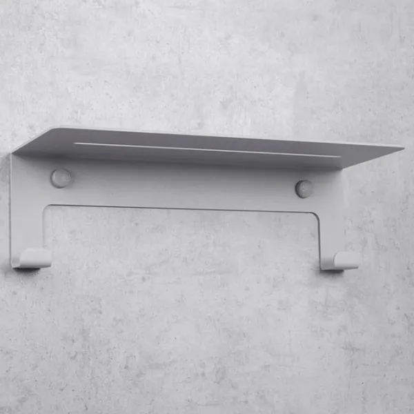 Raft pentru baie Daske Floating Shower Shelves Grohys Adhesive Aluminiu/ Grey Mono photo 4