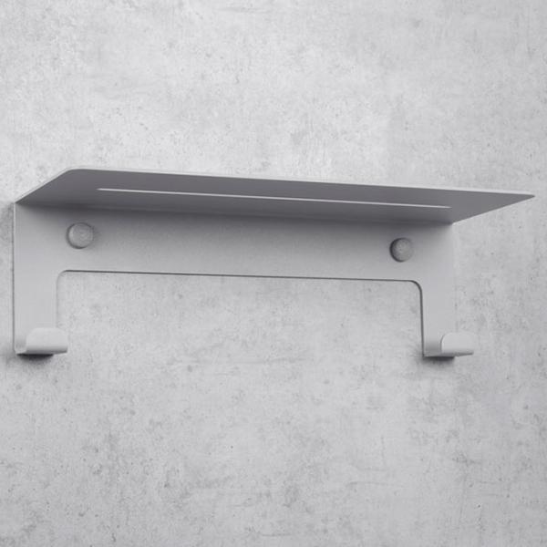 Raft pentru baie Daske Floating Shower Shelves Grohys Adhesive Aluminiu/ Grey Mono photo 4
