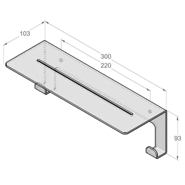 Полка для ванной Daske Floating Shower Shelves Grohys Adhesive Алюминий/ White Mono photo 6