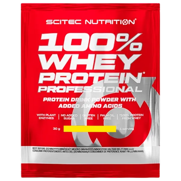 Протеин Scitec Nutrition 100% Whey Protein Professional 30 г (5999100022041) порошок/ Банан photo 1