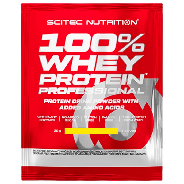 Протеин Scitec Nutrition 100% Whey Protein Professional 30 г (5999100022041) порошок/ Банан photo 1