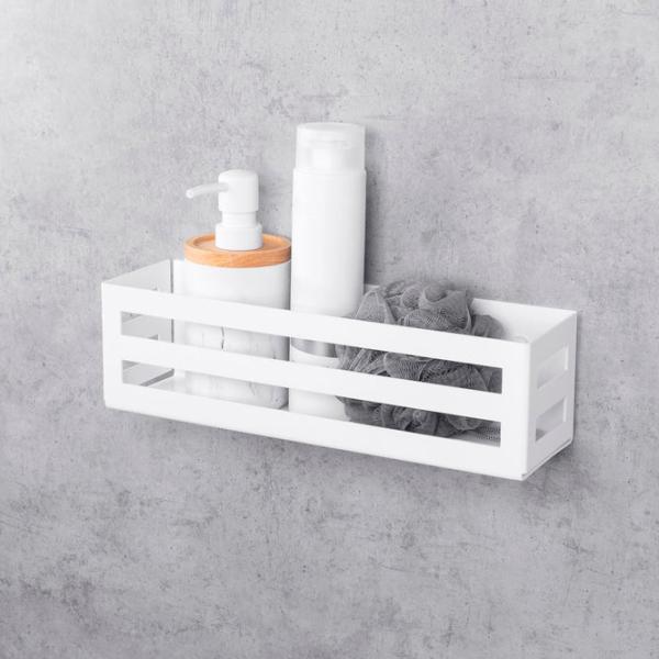 Полка для ванной Daske Shelf-Organizer Country Adhesive Алюминий/ White Mono photo 2