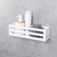 Raft pentru baie Daske Shelf-Organizer Country Adhesive Aluminiu/ White Mono photo 2