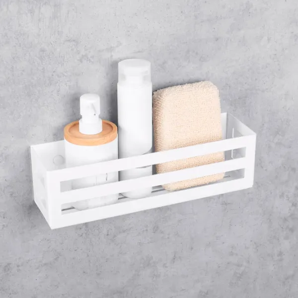Полка для ванной Daske Shelf-Organizer Country Adhesive Алюминий/ White Mono photo 4