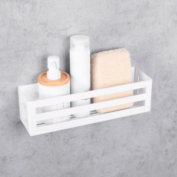 Полка для ванной Daske Shelf-Organizer Country Adhesive Алюминий/ White Mono photo 4