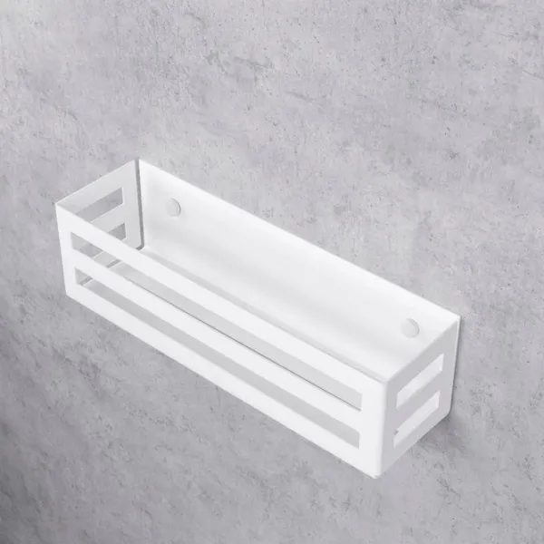 Полка для ванной Daske Shelf-Organizer Country Adhesive Алюминий/ White Mono photo 6