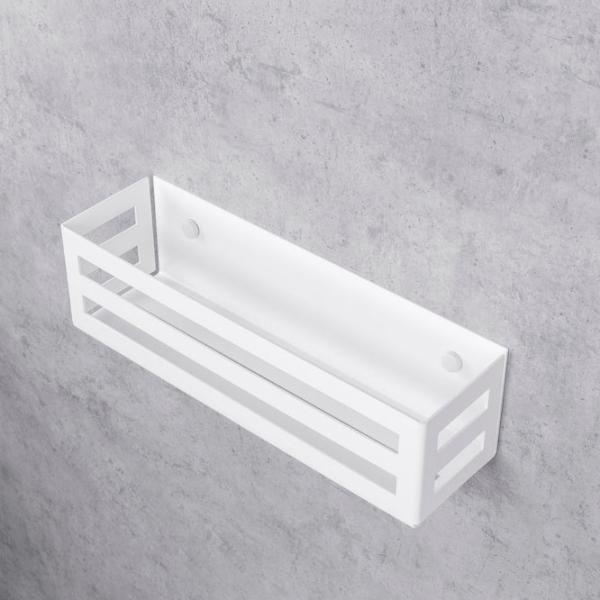 Полка для ванной Daske Shelf-Organizer Country Adhesive Алюминий/ White Mono photo 6