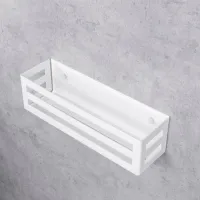Raft pentru baie Daske Shelf-Organizer Country Adhesive Aluminiu/ White Mono photo 6