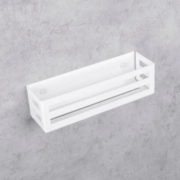 Полка для ванной Daske Shelf-Organizer Country Adhesive Алюминий/ White Mono photo 7