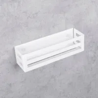 Raft pentru baie Daske Shelf-Organizer Country Adhesive Aluminiu/ White Mono photo 7