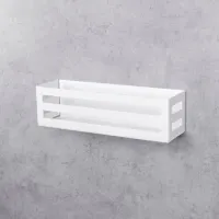 Raft pentru baie Daske Shelf-Organizer Country Adhesive Aluminiu/ White Mono photo 8