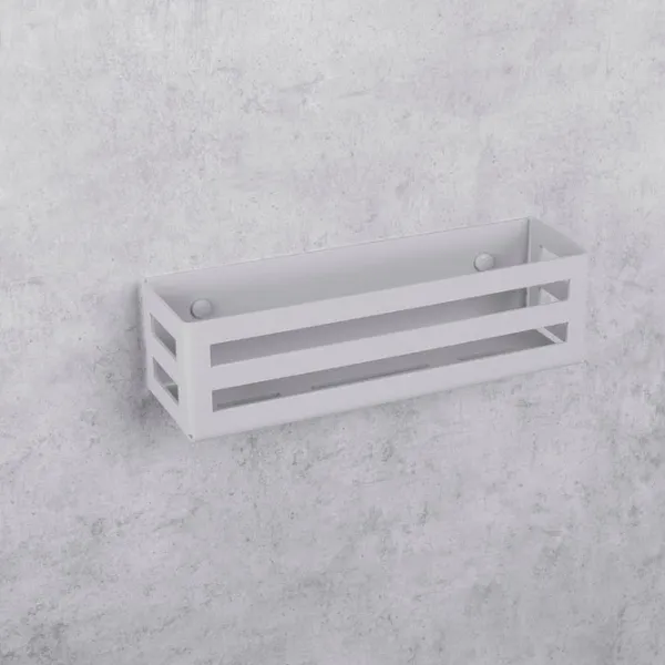 Raft pentru baie Daske Shelf-Organizer Country Adhesive Aluminiu/ Grey Mono photo 7