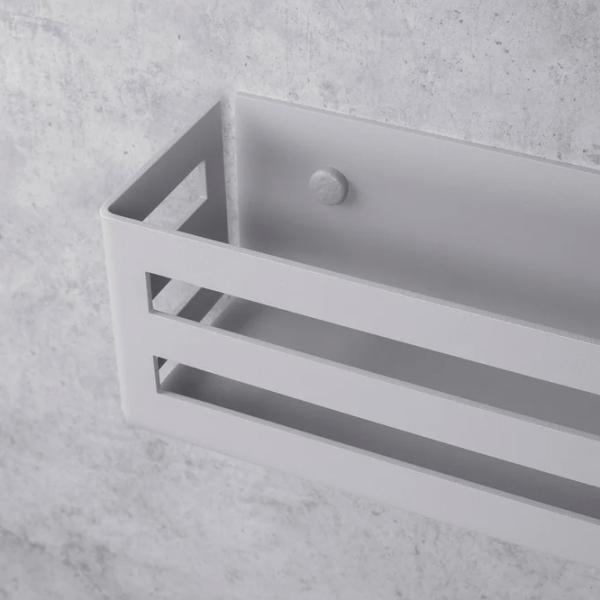Raft pentru baie Daske Shelf-Organizer Country Adhesive Aluminiu/ Grey Mono photo 9
