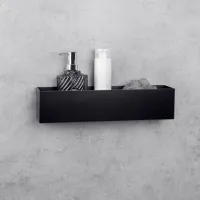 Raft pentru baie Daske Shelf-Organizer Basket Adhesive Aluminiu/ Black Mono photo 2
