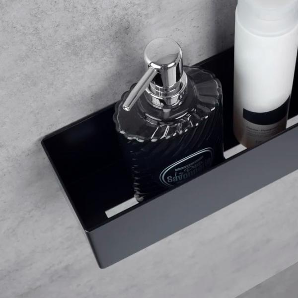 Полка для ванной Daske Shelf-Organizer Basket Adhesive Алюминий/ Black Mono photo 3