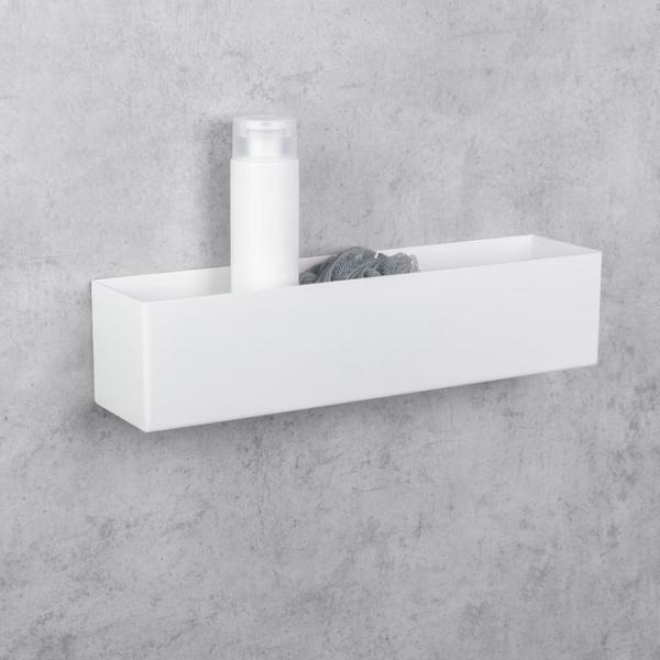 Полка для ванной Daske Shelf-Organizer Basket Adhesive Алюминий/ White Mono photo 2