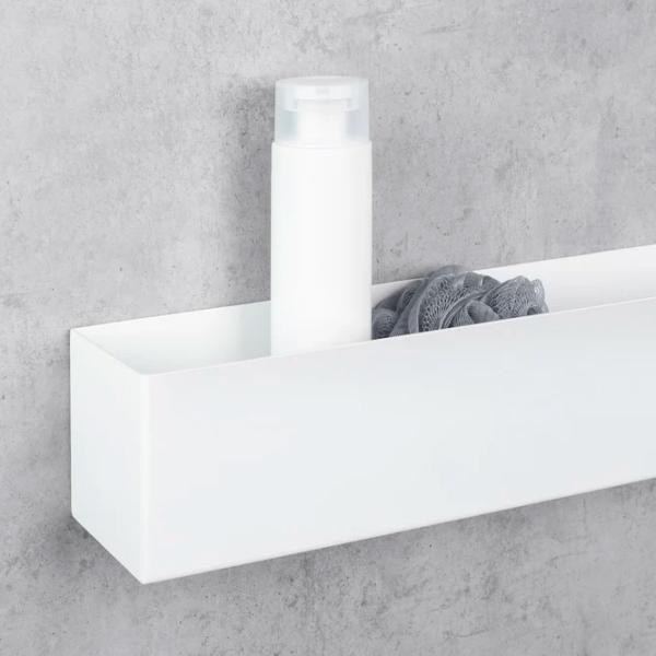 Полка для ванной Daske Shelf-Organizer Basket Adhesive Алюминий/ White Mono photo 6