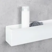 Raft pentru baie Daske Shelf-Organizer Basket Adhesive Aluminiu/ White Mono photo 6
