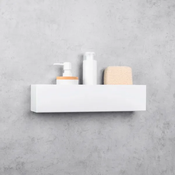 Полка для ванной Daske Shelf-Organizer Basket Adhesive Алюминий/ White Mono photo 8