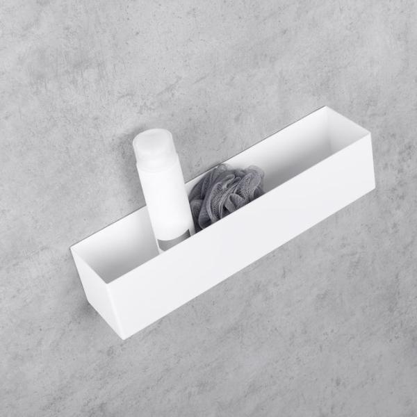 Полка для ванной Daske Shelf-Organizer Basket Adhesive Алюминий/ White Mono photo 10