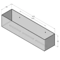 Raft pentru baie Daske Shelf-Organizer Basket Adhesive Aluminiu/ White Mono photo 13