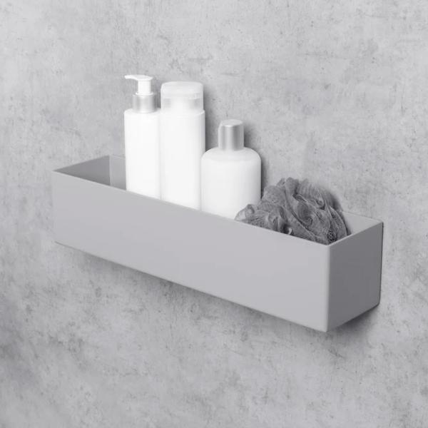 Полка для ванной Daske Shelf-Organizer Basket Adhesive Алюминий/ Grey Mono photo 2