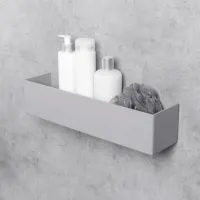 Raft pentru baie Daske Shelf-Organizer Basket Adhesive Aluminiu/ Grey Mono photo 2