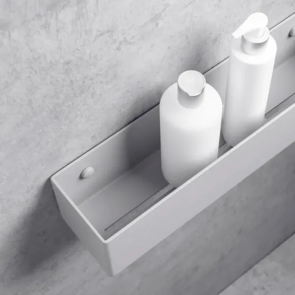 Полка для ванной Daske Shelf-Organizer Basket Adhesive Алюминий/ Grey Mono photo 3