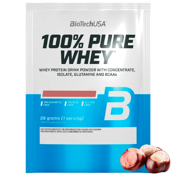 Протеин BioTechUSA 100% Pure Whey 28 г (5999076227136) порошок/ Каштан photo 1 Протеин BioTechUSA 100% Pure Whey 28 г (5999076227136) порошок/ Каштан photo 1